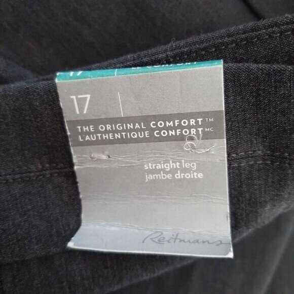 REITMANS Comfort Pull-on Dress Pants Stretch Grey Sz 16 - Picture 8 of 10